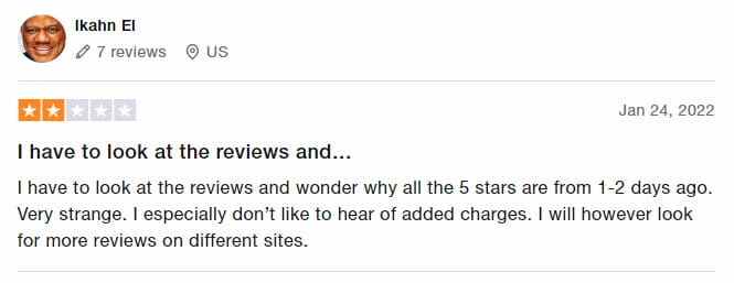 A negative Exipure Trustpilot review from Ikhan